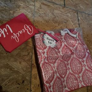 Beach Tote, Large Beach Bag, Brand New with tags, Tote with bonus pouch